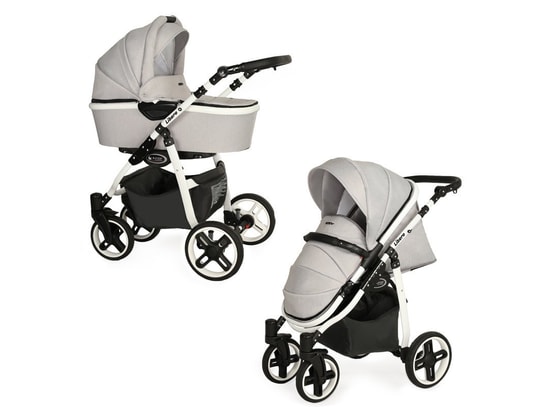 Poussette bébé Combinée Trio LIBERO WHITE 3 en 1 - nacelle,siège-auto, accessoires KUNERT