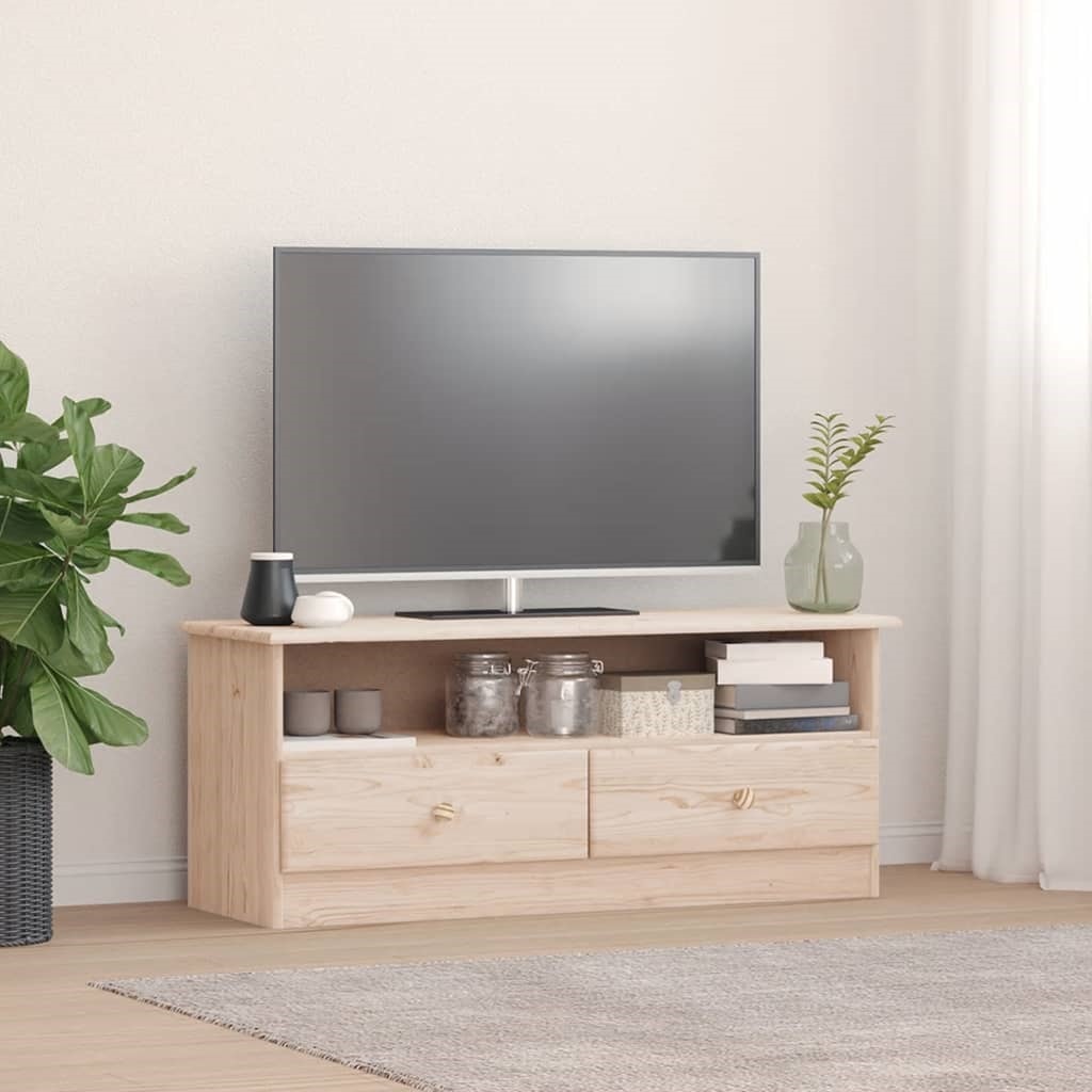 Petit meuble TV en chêne - Meuble de rangement multimédia - Meuble TV -  Meuble de chambre à coucher : : Maison