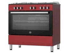 Cuisinière mixte La Germania Cuisinière sel9mn - 5 feux gaz - Four  électrique - Multifonction - Noir