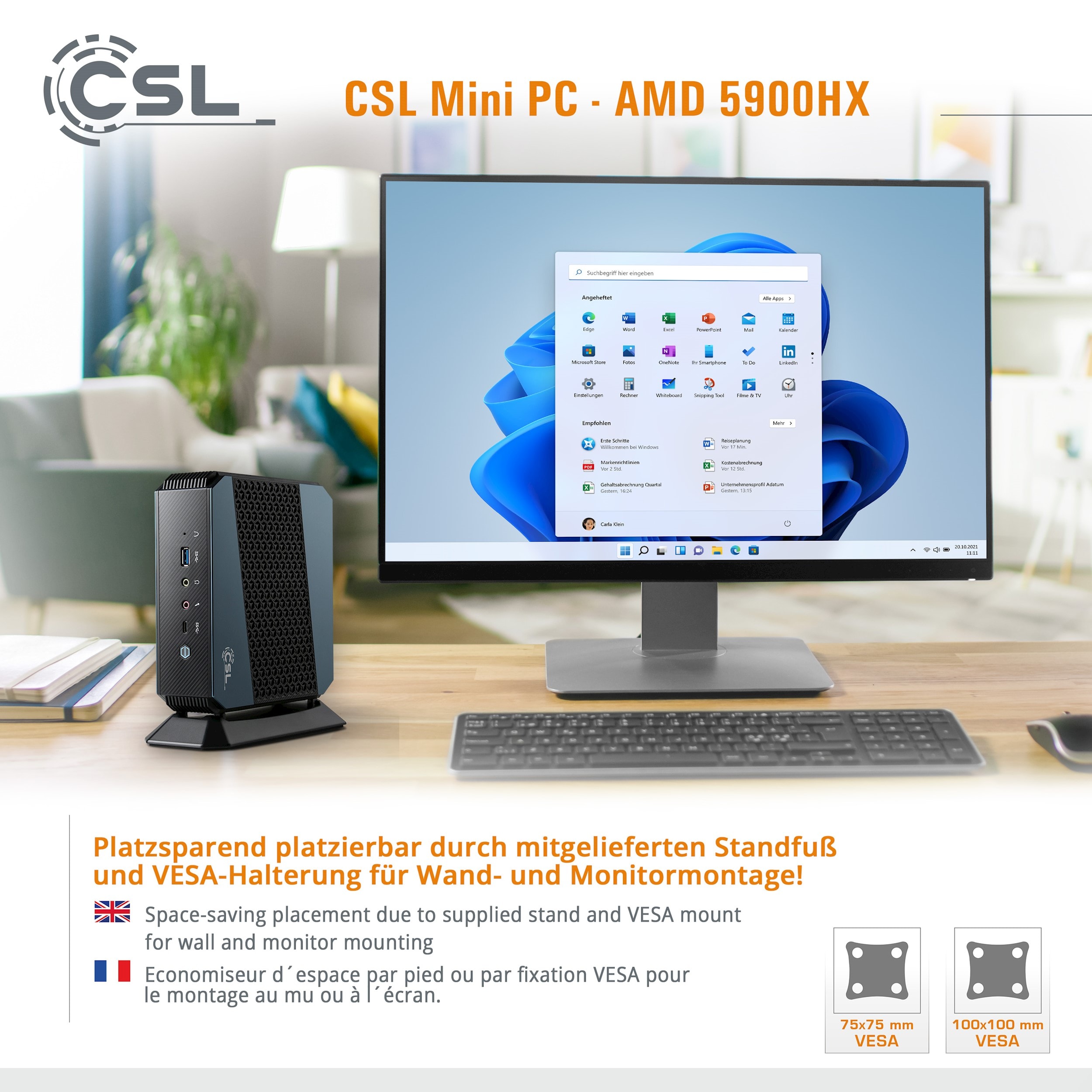 Mini-pc csl tiny box / windows 11 pro CSL COMPUTER Pas Cher 