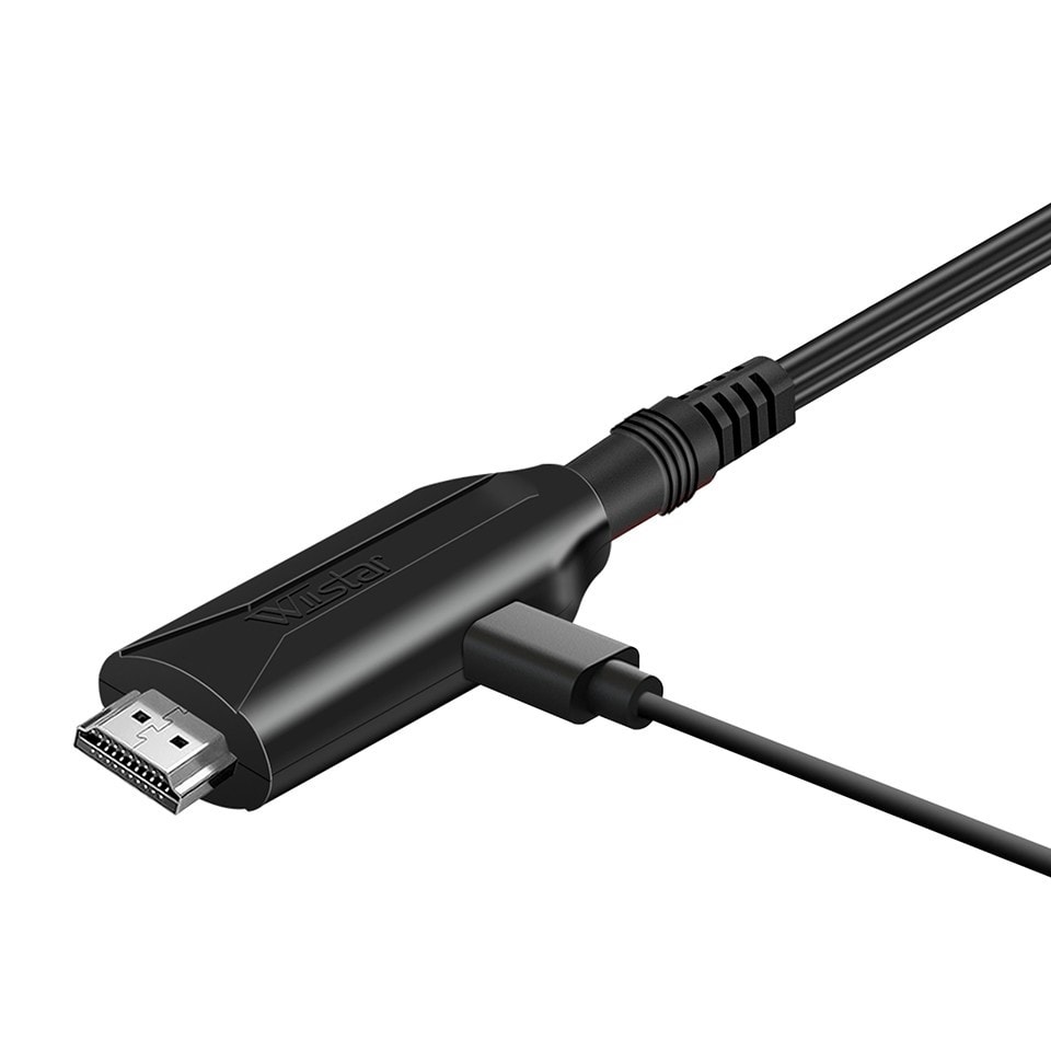 Adaptateur audio vidéo portable hdmi vers câble péritel convertisseur de  fils avec câble usb pour tv hd lignes dvd 720p 1080p OPTEX Pas Cher 
