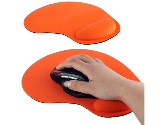 Tapis de souris ergonomique repose poignet ultra fin orange