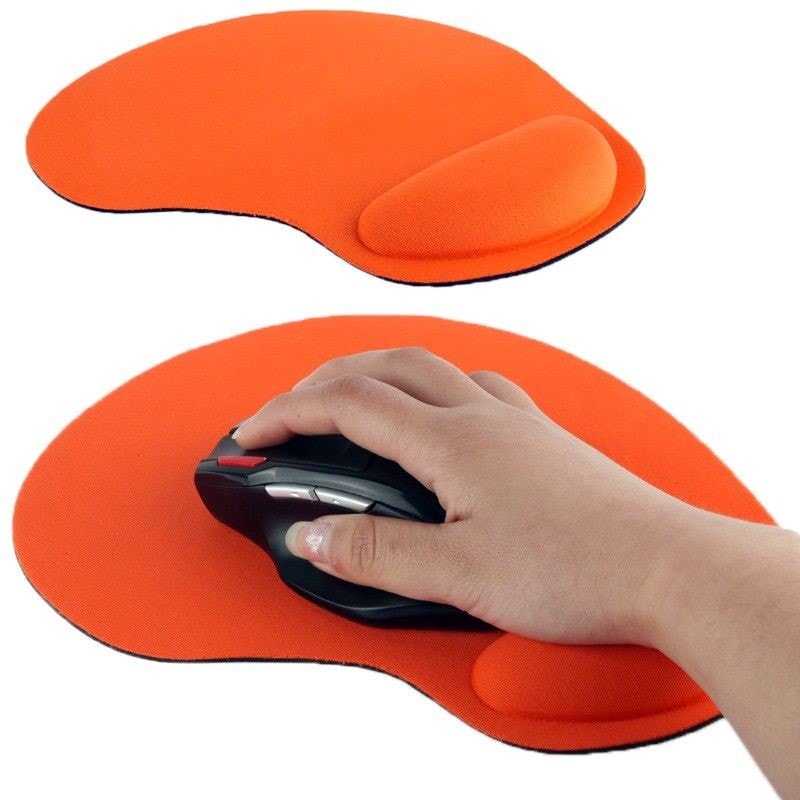 Tapis souris pc repose poignet ergonomique anti dérapant ultra fin tissus  orange yonis YONIS Pas Cher 