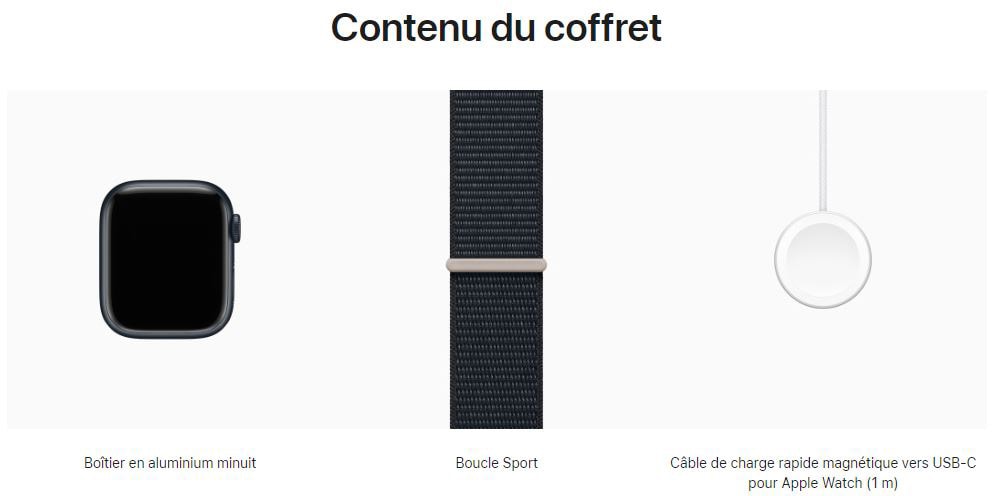 Apple Watch Series 9 GPS - 45mm - Boîtier Midnight Aluminium - Bracelet  Midnight Sport Loop - Cdiscount Téléphonie