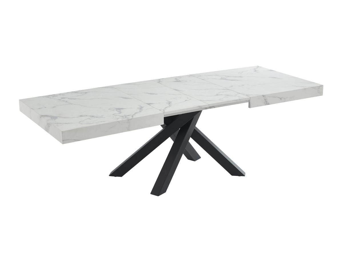 Table à manger extensible 6 à 10 couverts en MDF et métal