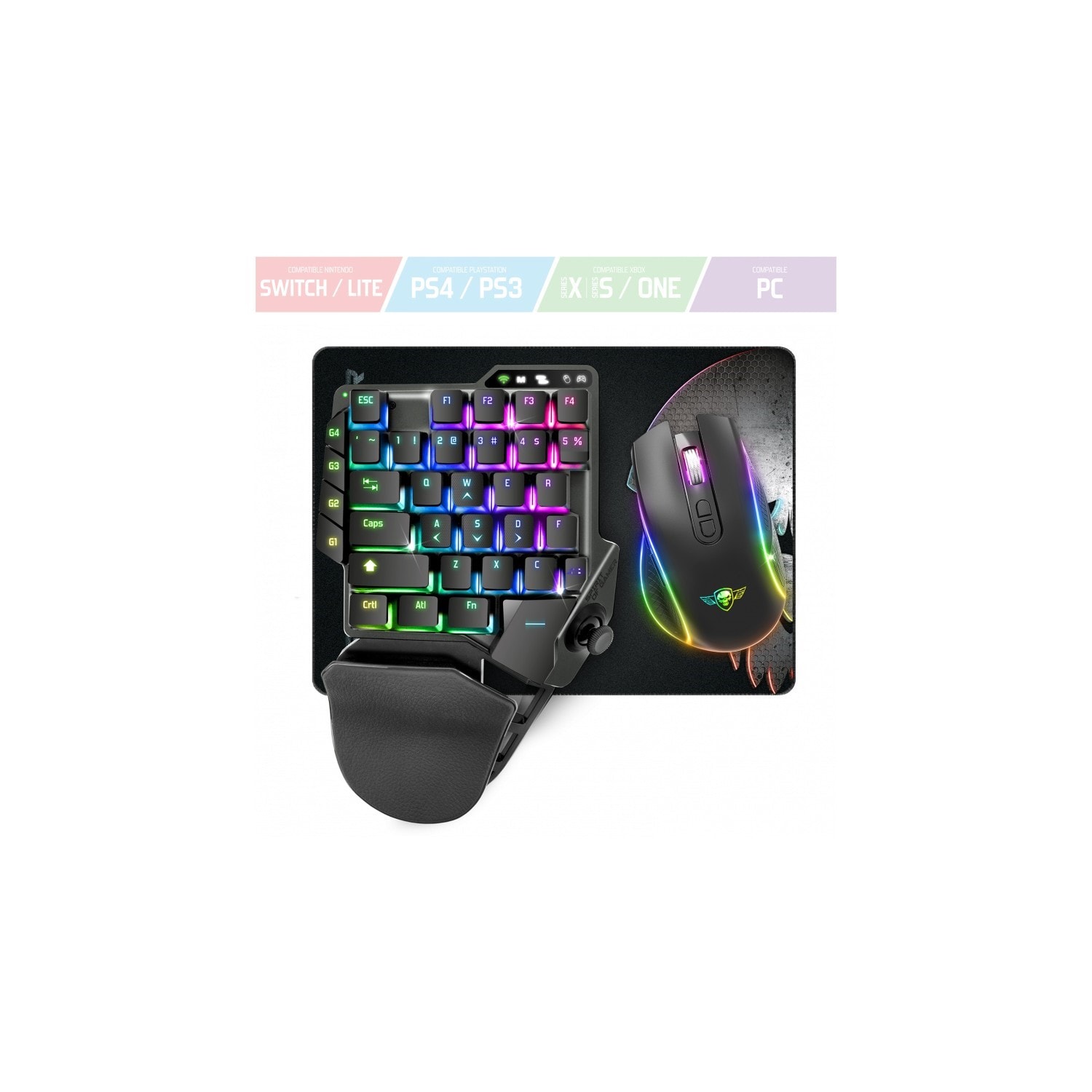 Pack clavier souris sans fil xpert wireless gameboard g1100 pour xbox, ps4/ ps5, switch, pc SPIRIT OF GAMER