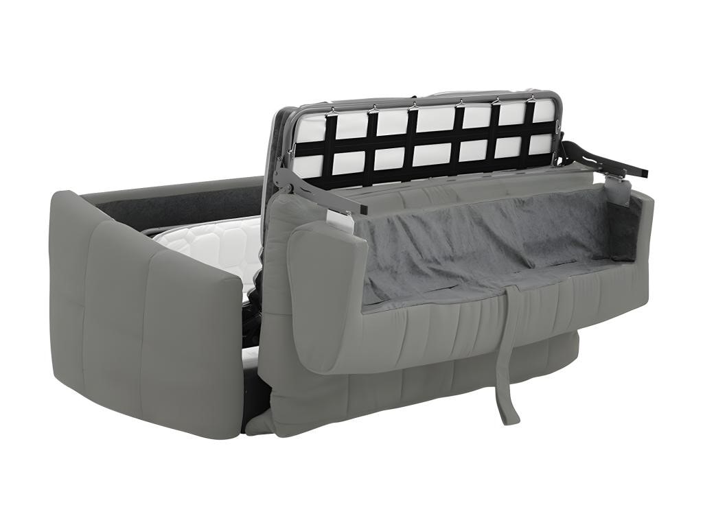 Canapés convertibles ouverture express , Ensemble Dunlopillo 90*190 cm  EUGEN 3 21 cm matelas mémoire de forme sommier déco jeu de 4 pieds gris