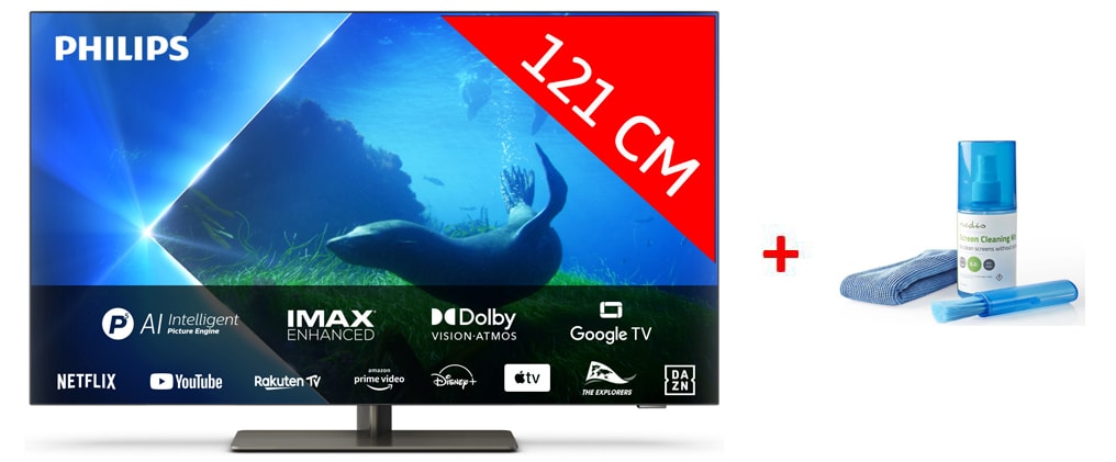 PHILIPS 48OLED808/12 + CLSN120BU - TV OLED 4K 121 cm - Livraison