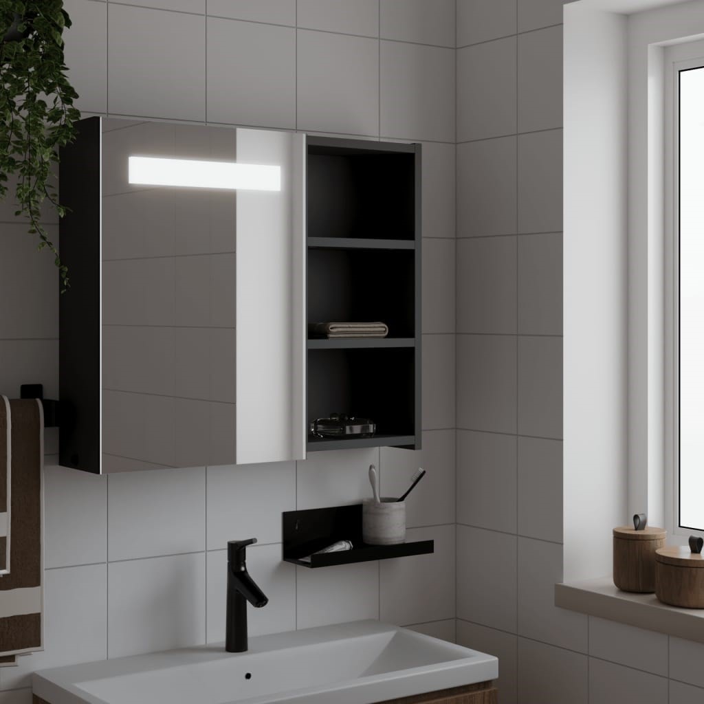 Vidaxl armoire de bain à miroir d'angle blanc 30x24x60 cm VIDAXL Pas Cher 
