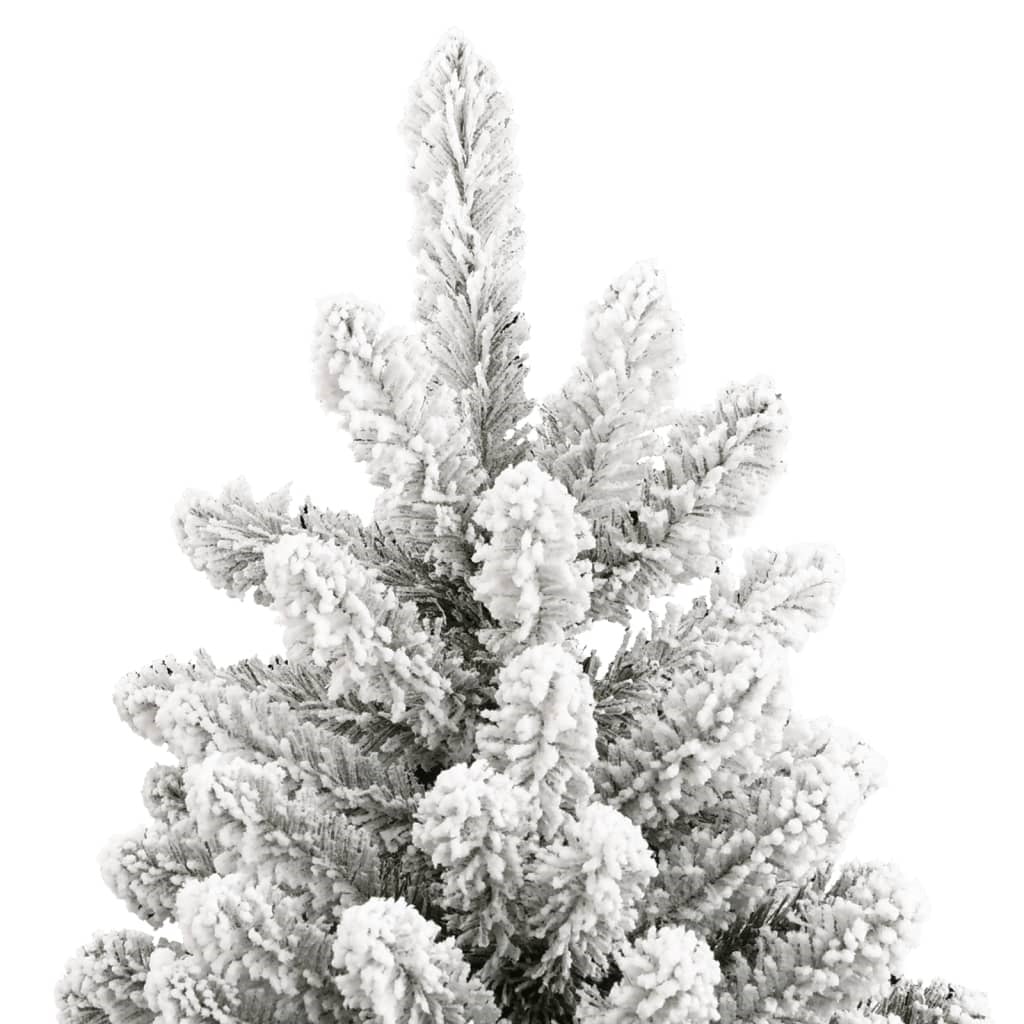 vidaXL Sapin de Noël artificiel à charnières avec neige floquée