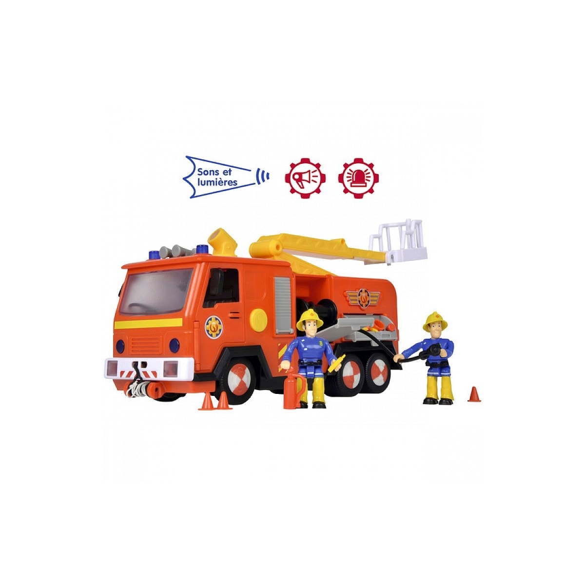 SLP Sam camion pompier jupiter avec une figurine SMOBY Pas Cher 