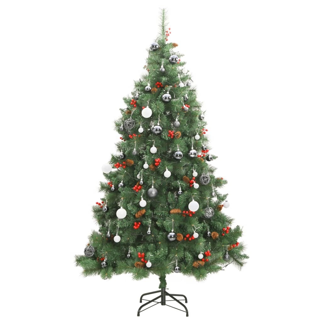 Sapin de noël artificiel articulé 300 led et boules 210 cm