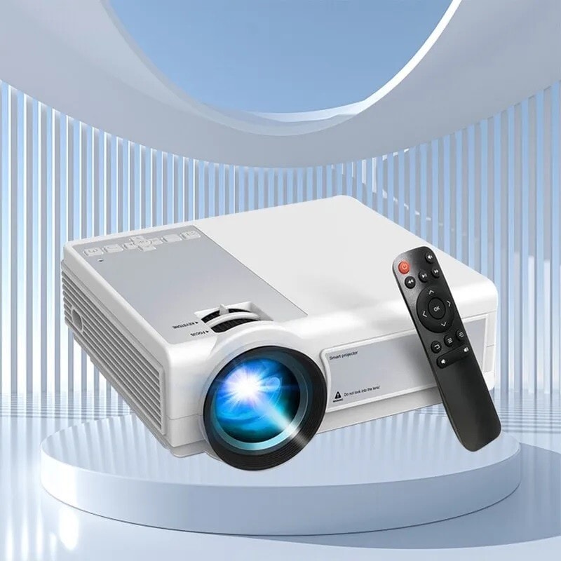 Vidéo Projecteur HD WIFI Portable Compact à LED OPTEX - Vidéoprojecteur  1080P, Son stéréo 360°, Distance de projection 0.6 à 5 m, Support Multimédia