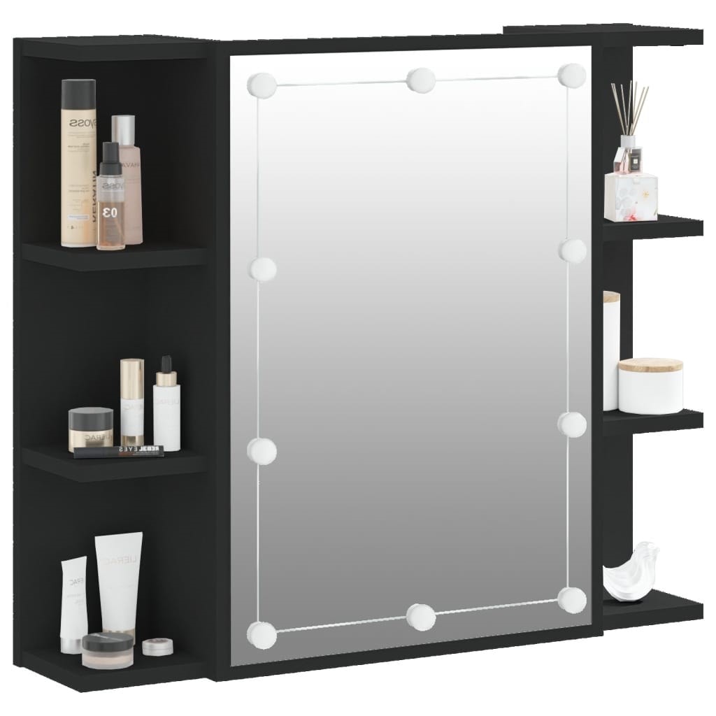 Meuble de salle de bain vidaXL Armoire à miroir avec LED Blanc 70x16,5x60  cm