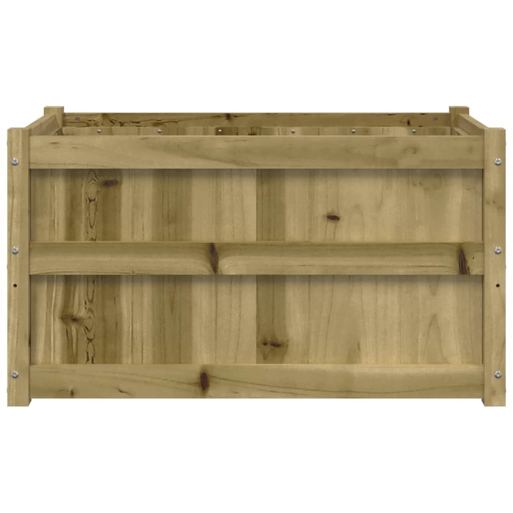 Vidaxl jardinière d'extérieur blanc 90x50x50 cm bois de pin massif