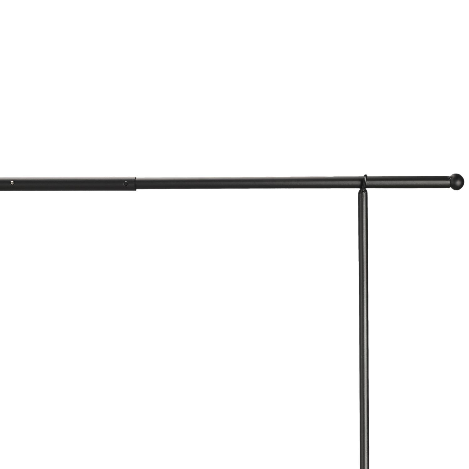 Barre décorative de table en métal noir ajustable 140 à 250 cm