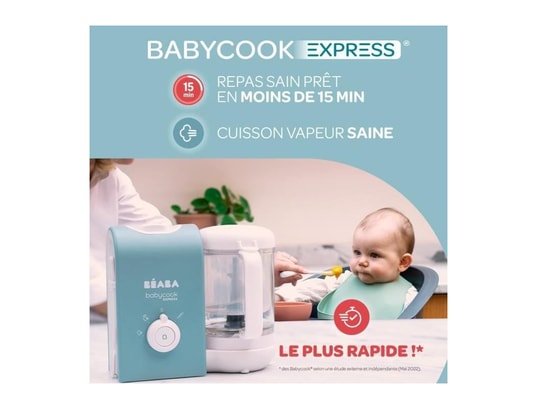 BEABA Cuiseur vapeur - mixeur pour bébé BabyCook® Jade Green pas cher 