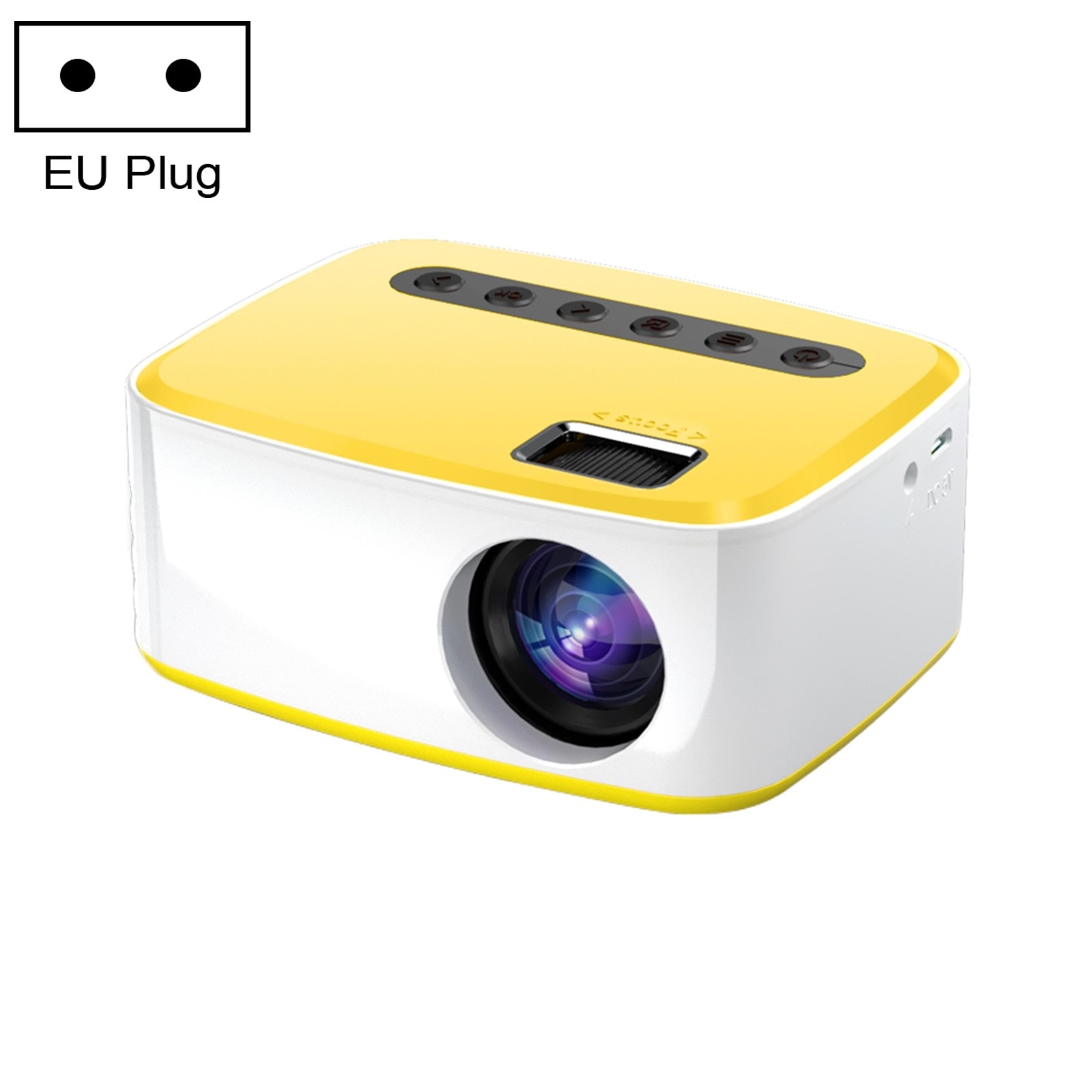 YONIS  Mini vidéoprojecteur hd portable 400 lumens led avec fonction écran  partagé jaune yonis - Livraison Gratuite