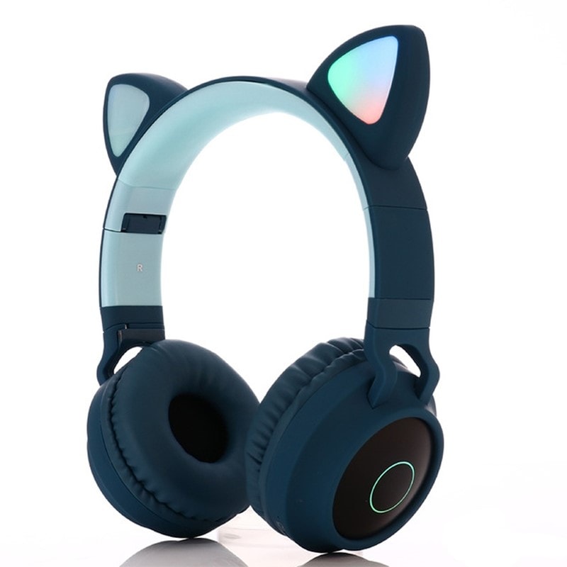 Casque Audio Enfant, Oreilles De Chat Lumineuses Led, Volume