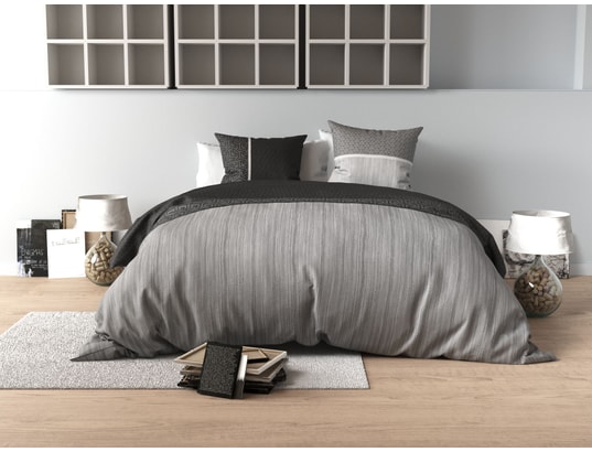 Parure de Couette Reversible 100/% Percale de Coton 71 Fils Cohiba 220 x 240 cm