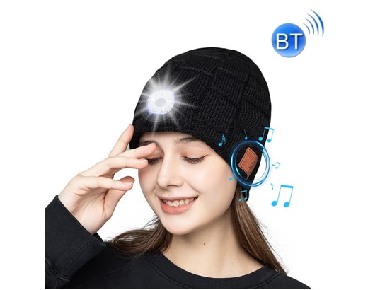 Wewoo - Bonnet Connecté noir pour iPhone / Samsung et autres appareils  Bluetooth Tricoté Headsfree Sport Musique Bandeau avec Micro - Ecouteurs  intra-auriculaires - Rue du Commerce