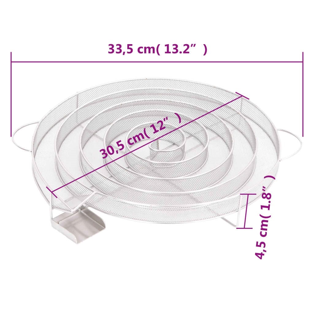 vidaXL Générateur de fumée froide 5 chambres 21 cm acier inoxydable