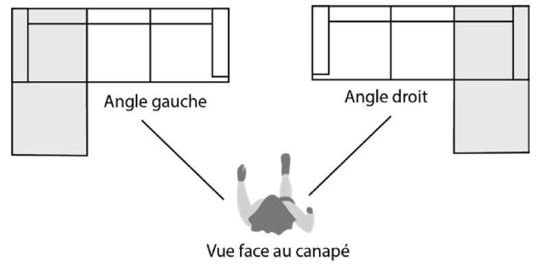 Canapé d'angle gauche 5 places polaris une place électrique têtière