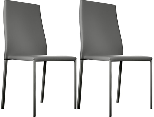 DOMINO Chaise Lot de 2 chaises Kids anthracite DOMINO Chaise Lot de 2 chaises Kids anthracite