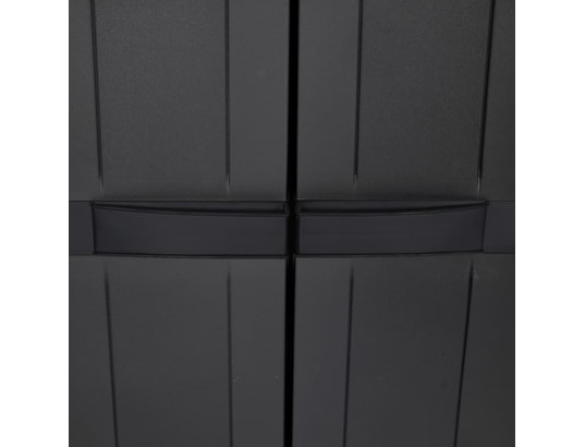 Vidaxl armoire de rangement d'extérieur noir 65x37x165 cm pp