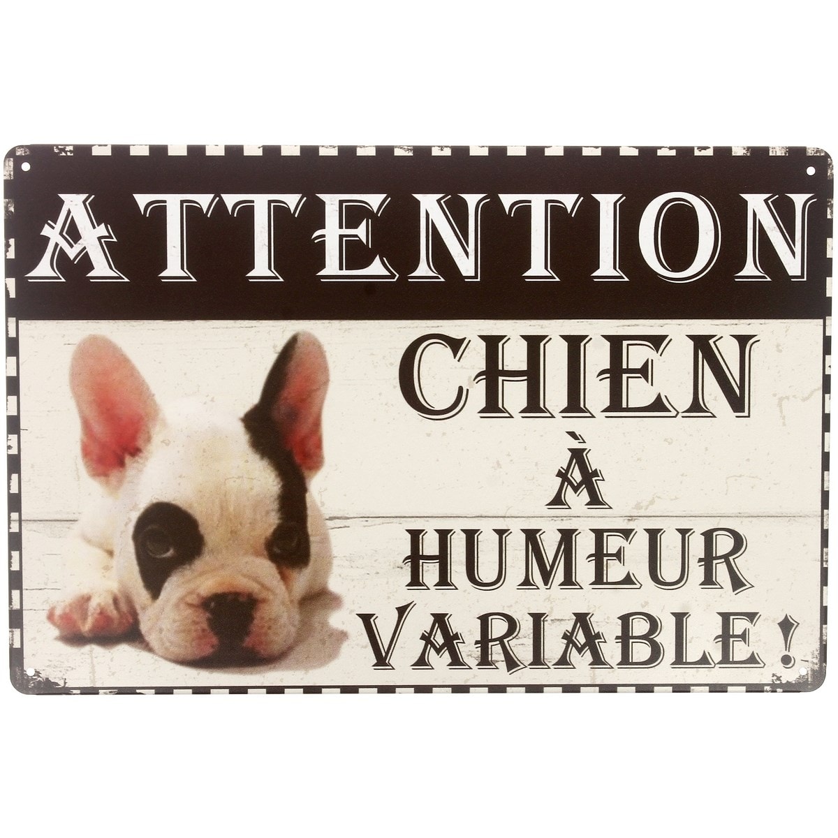 Plaque Attention Chien Rottweiler - Aluminium 15x20cm | Signalétique Jardin