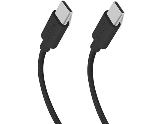 Câble USB SBS Câble tressé USB C - USB C PD 60W 1m50, noir Pas Cher 