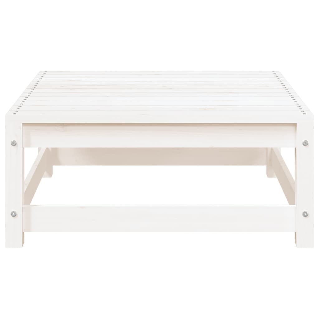 Vidaxl repose-pied de jardin blanc bois de pin massif VIDAXL Pas Cher 