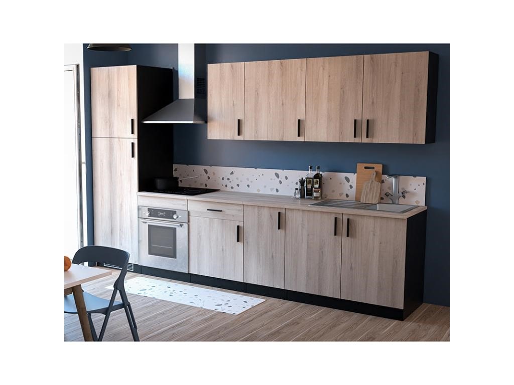 Meuble bas cuisine 60 cm, 1 porte, 1 tiroir - Pas cher