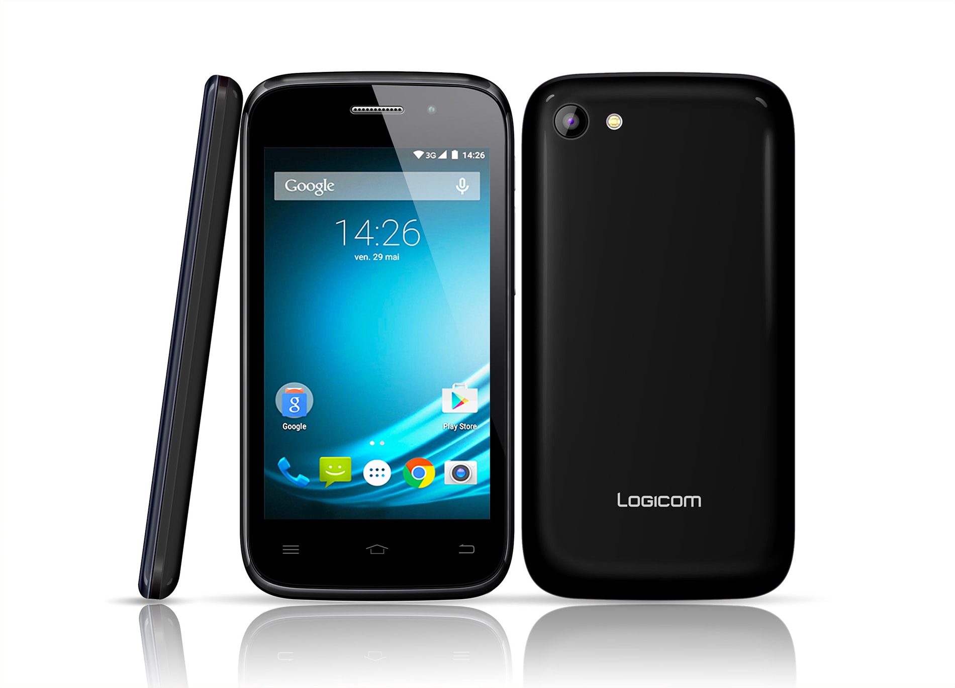 LOGICOM Smartphone L-Ement 401 noir 4Go Pas Cher 
