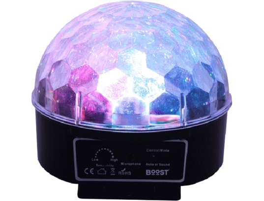 Pack lumière Boule à facettes + Projecteur 4 couleurs + Chenillard +  Stroboe + Dôme Disco