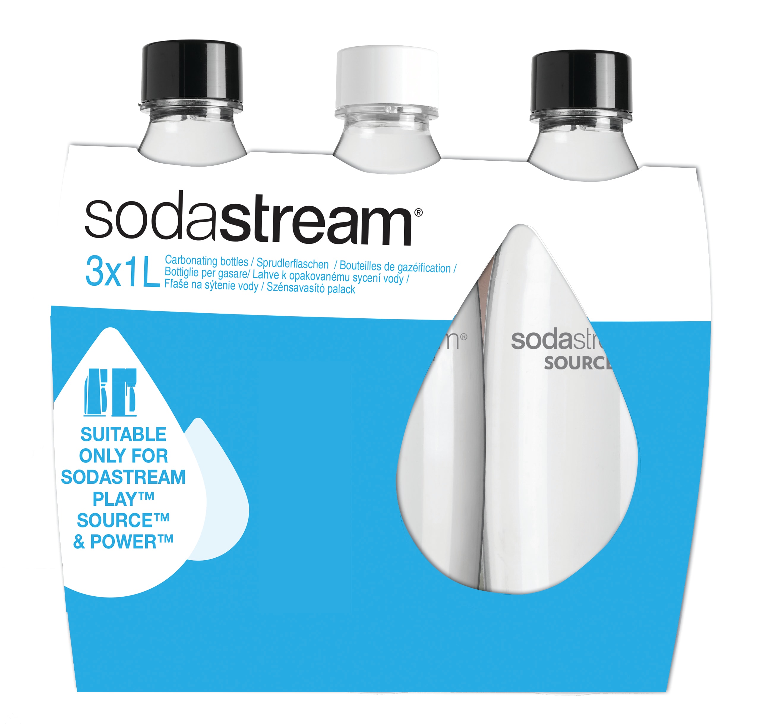SodaStream Ensemble de deux bouteilles de gazéification Fuse, 0,5