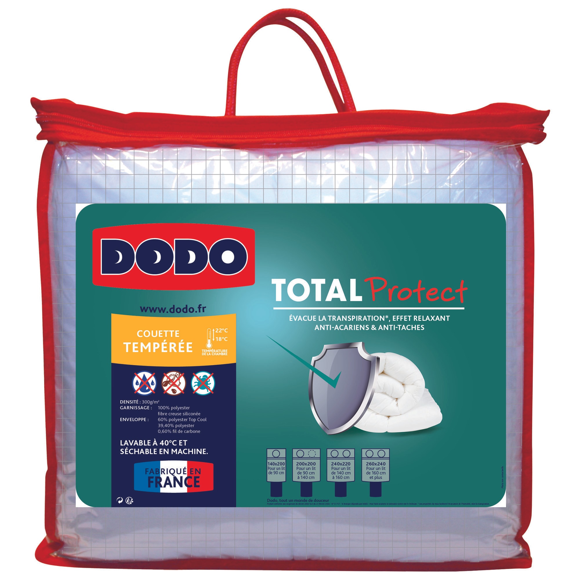 Couette DODO Total protect 200x200 Pas Cher 