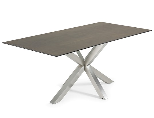 Table De Salle A Manger Lf Arya 200x100 Plateau Ceramique Pied