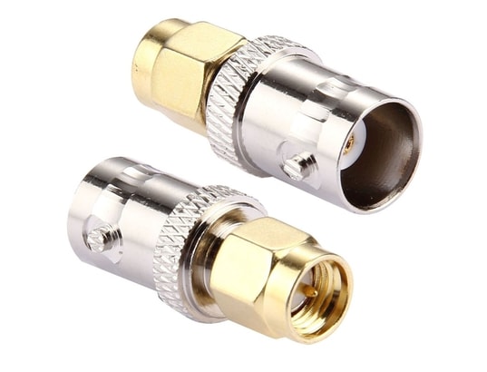 2 Adaptateurs Coaxiaux F Mâle Vers SMA Femelle - Laiton, Droit, Pour Connexions RF