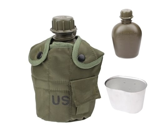 Gourde Militaire Cantine Armée - Bouteille D'Eau Avec Sangle De Transport - Occasion