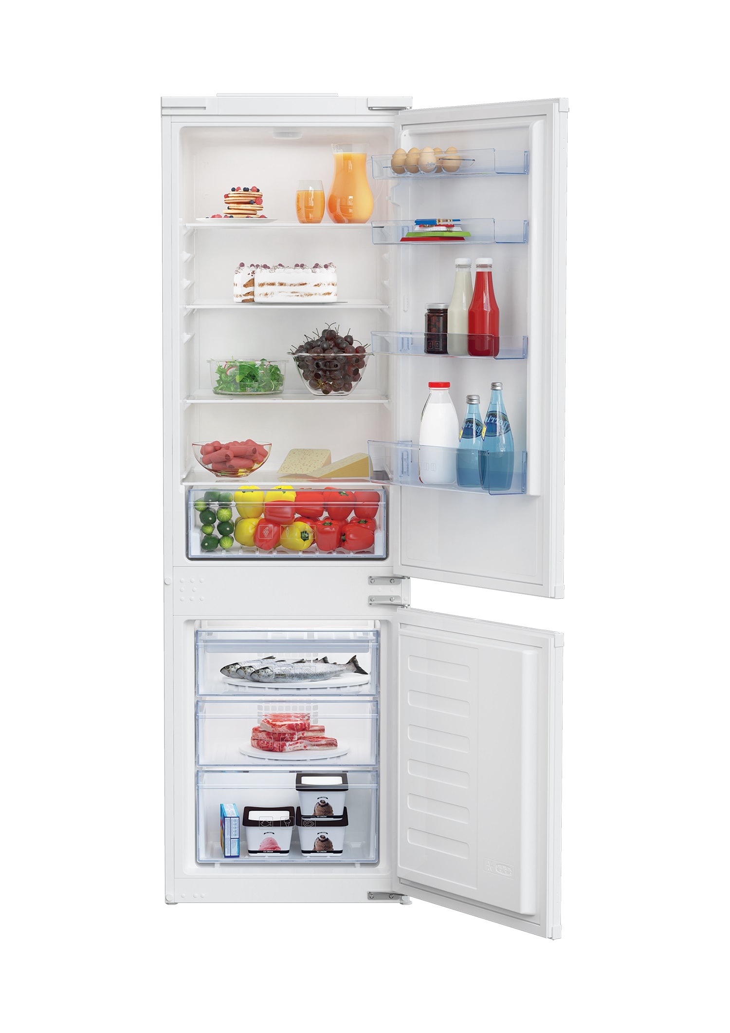 Réfrigérateur congélateur encastrable BEKO BCSA285K2S Pas Cher 