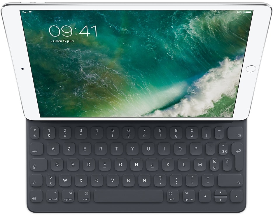 Etui avec clavier bluetooth APPLE Smart Keyboard iPad Pro 10.5'' - French  Pas Cher 