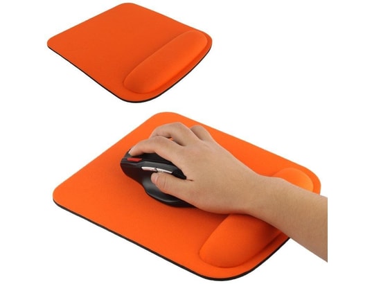 Tapis de souris ergonomique haut de gamme avec support gel au poignet, noir, Tapis de souris