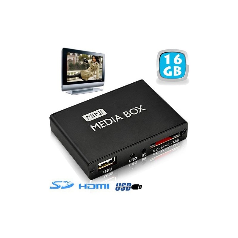Lecteur Multimédia HDMI, 1080P Mini Lecteur Multimédia HDMI, Support Carte  SD/MMC, Disque U, Disque Dur Mobile Lecteur Multimédia Numérique pour