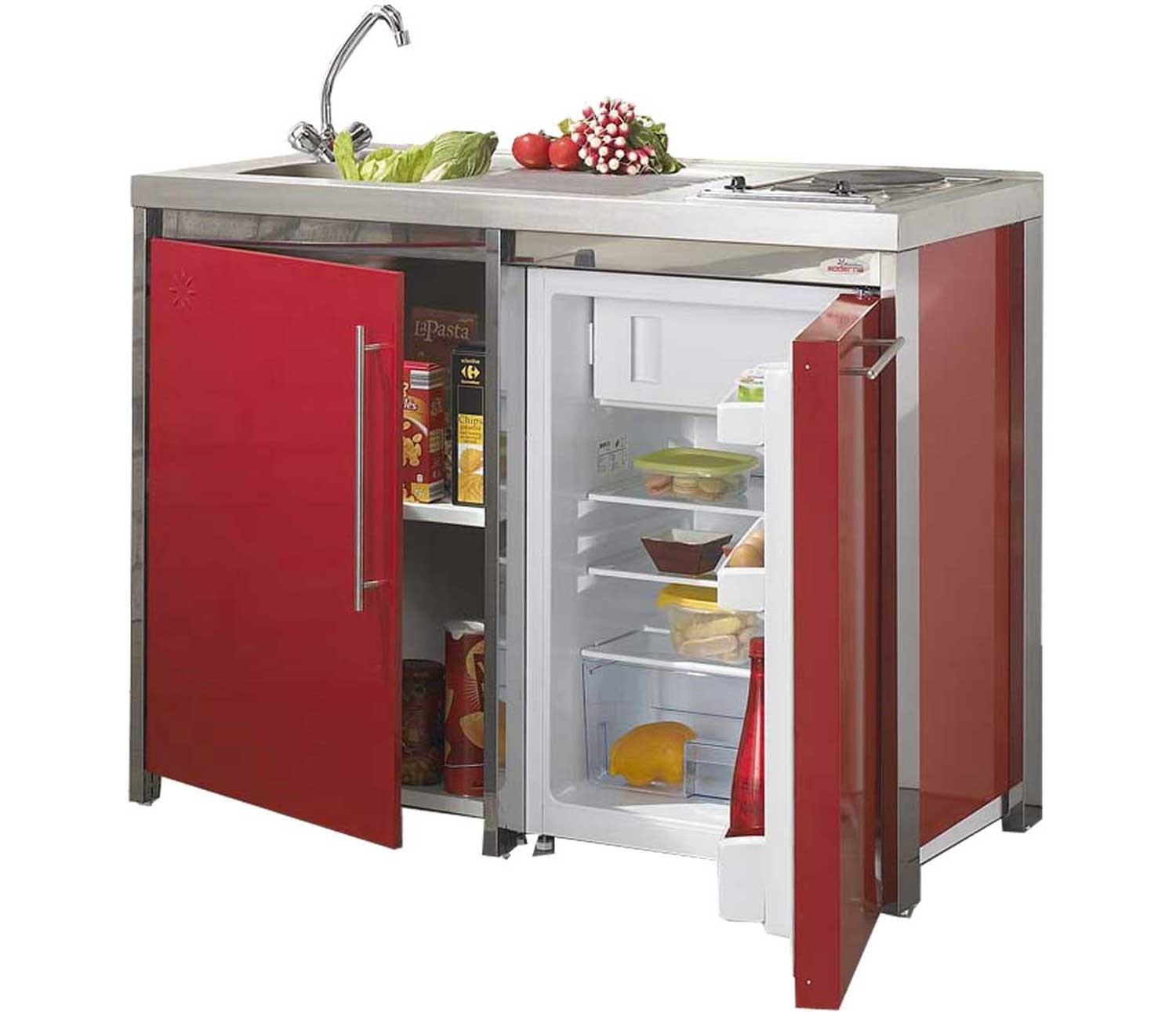 MODERNA METALLINE éléments bas 120x60 Rouge Carmin MODERNA