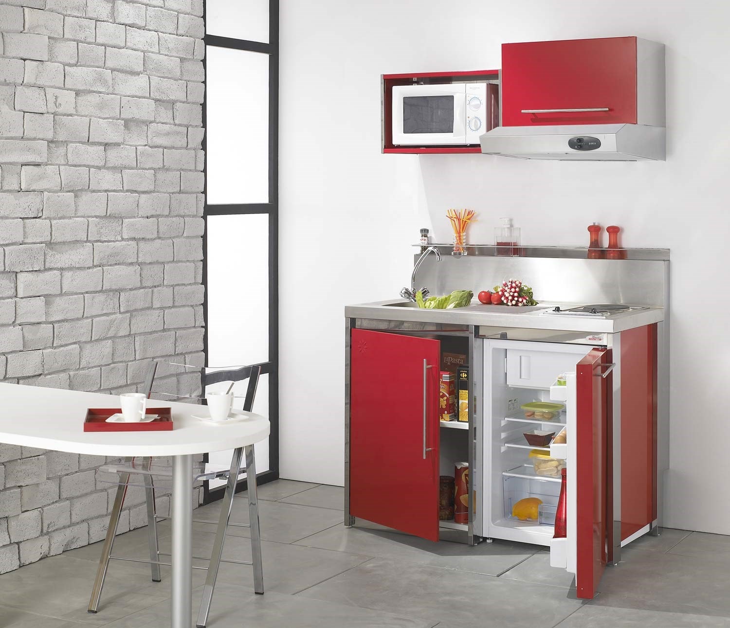 MODERNA complète METALLINE 120x60 Rouge Carmin MODERNA Pas