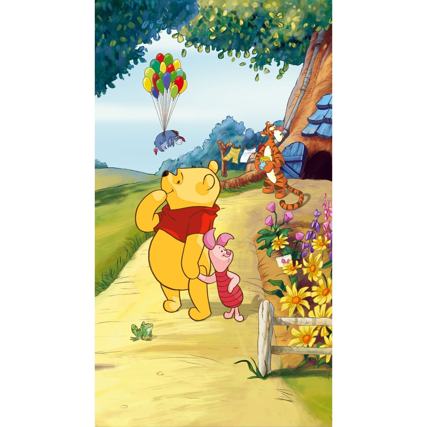 Rideau occultant taille L Winnie l'ourson et Porcinet de ...