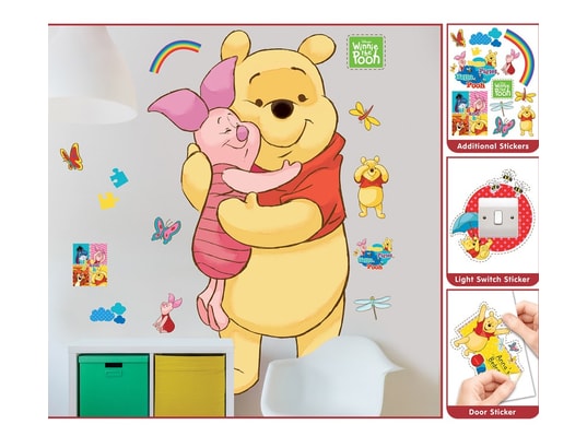 Sticker géant Winnie l'Ourson Disney WALLTASTIC MA ...