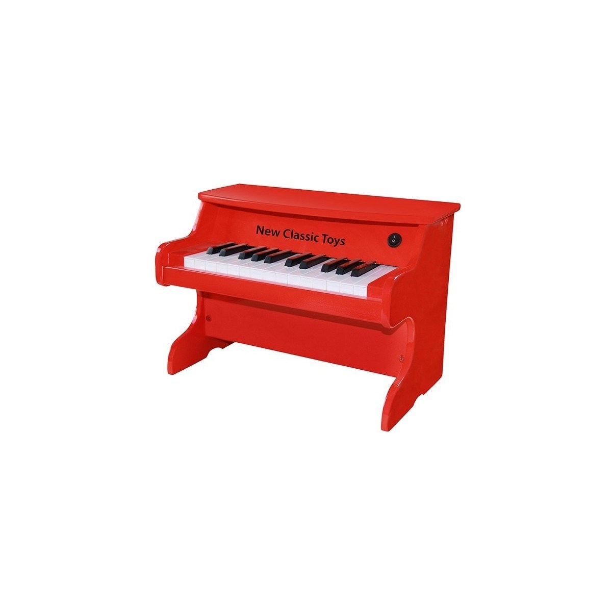 New Classic Toys Piano électrique enfant 25 touches rouge bois