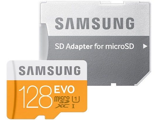 Carte mémoire 128 Go SAMSUNG M-SD 128G - Micro SD EVO avec adaptateur SD  Pas Cher 